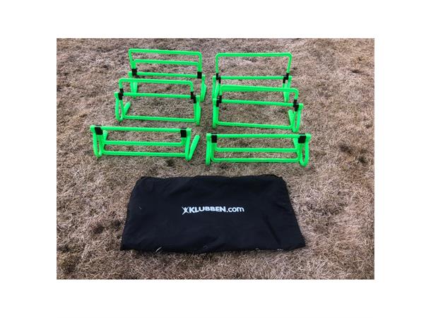 Hekk | Mini treningshekker 6 stk. Justerbar høyde, 15, 23 og 29 cm
