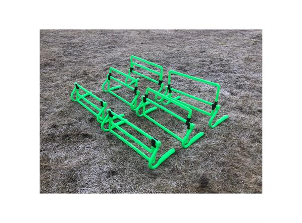 Hekk | Mini treningshekker 6 stk. Justerbar høyde, 15, 23 og 29 cm