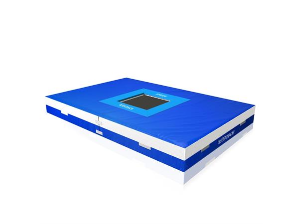 Nedsprangsmatte med trampoline 300x200x30 cm