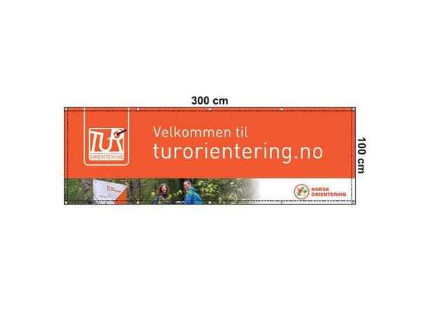Turorientering, banner Oransje Oransje | 3 x 1 meter 