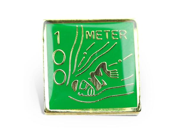 100 meter knappen - grønn 
