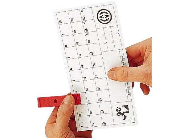 Stifteklemme, serie A (10) Bokstaver 
