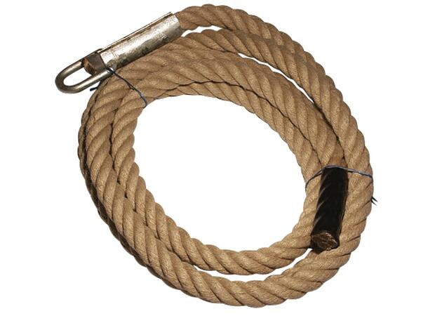 Klatretau av naturfiber 33 mm | 5,5 m Med taumansjett og hull til oppheng 