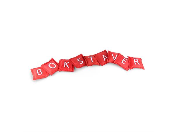 Erteposer bokstavsett- aktiv læring 142 røde erteposer - skandinaviske