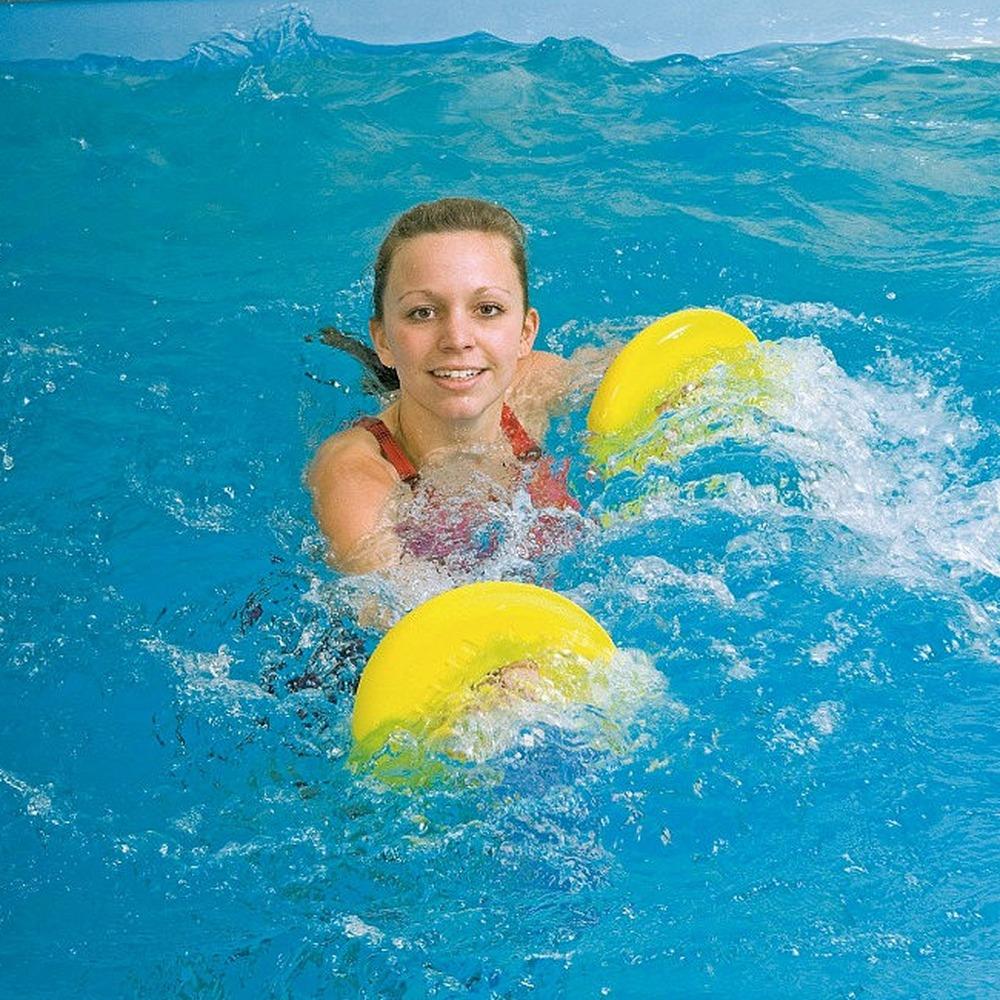 Aqua Fitness Disc fra Beco Aqua disc i gul Idrettsbutikken.no