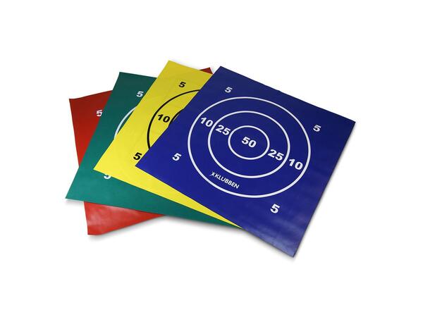 4 Poengmatter i 4 farger 100x100 cm Blink og 3 på rad på hver sin side 