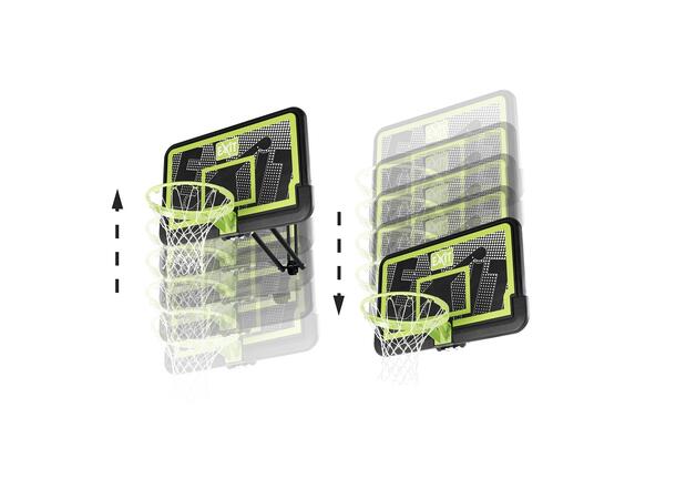 Basketballkurv EXIT Galaxy Black Komplett sett med dunkering 