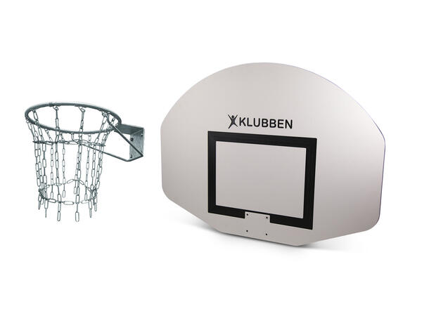 Basketballkurv med nett og plate Utebruk | komplett sett 