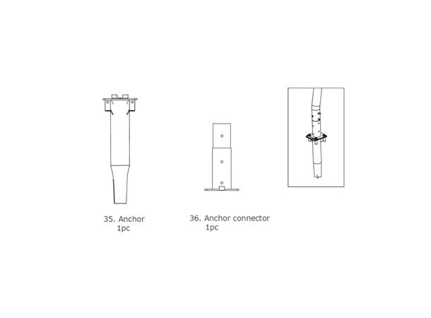 EXIT Galaxy Forankring Ground Anchor Parts For Inground 