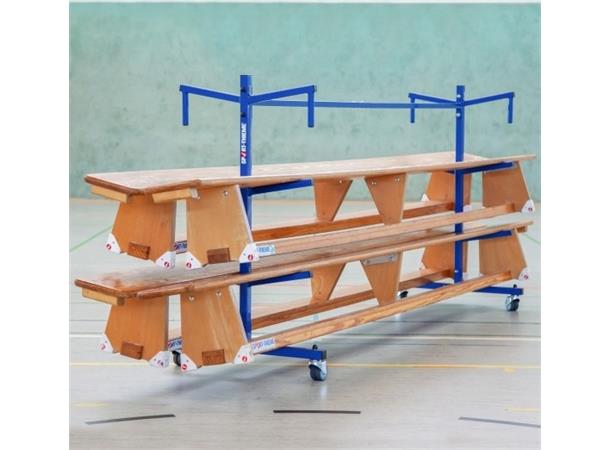 Gymbenk Premium med transportvogn 6 stykk benker på 3 meter
