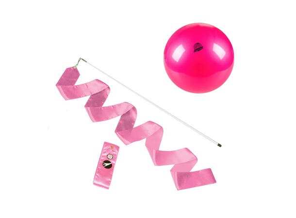 Rytmisk Gymnastikkpakke Rosa RG Bånd 6 m | RG ball 