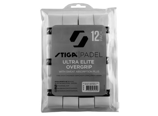 Stiga Padel Grip Tape Hvit 12 pk For bedre grep på din padel rackert 