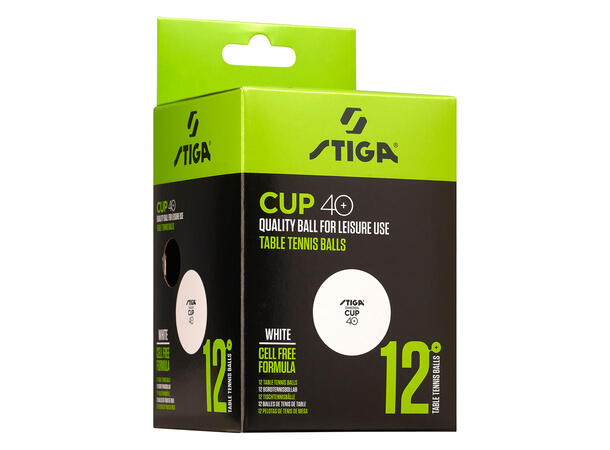 Bordtennisballer Stiga Cup Hvit 12 stk | Trenings- og fritidsball 