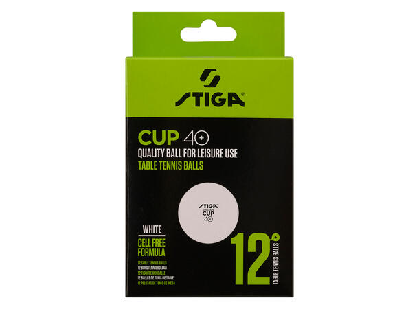 Bordtennisballer Stiga Cup Hvit 12 stk | Trenings- og fritidsball 