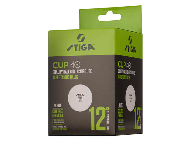 Bordtennisballer Stiga Cup Hvit 12 stk | Trenings- og fritidsball 