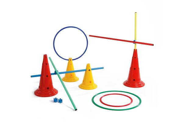 Hindersett Multi 4 kjegler  | 3 ringer | 4 staver 