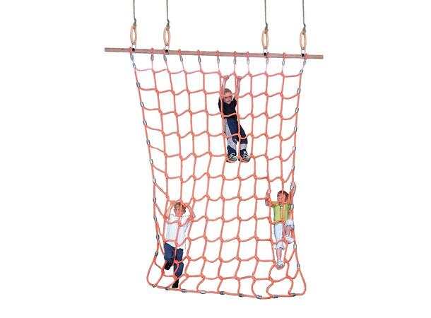 Klatrenett 2,5 x 3 m polypropylen Med festestang 350 cm for turnringer 