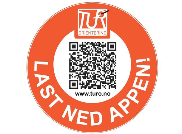 Turorientering - Last ned appen! Klistremerker | 100 stk. pr rull 