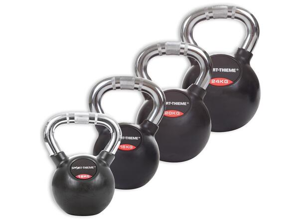 Kettlebells Gummiert Riflet Grep 4 stk | 12 til 24 kg 