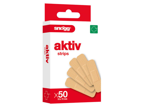 Plaster Snøgg AKTIV Strips 50 stk pustende plaster 