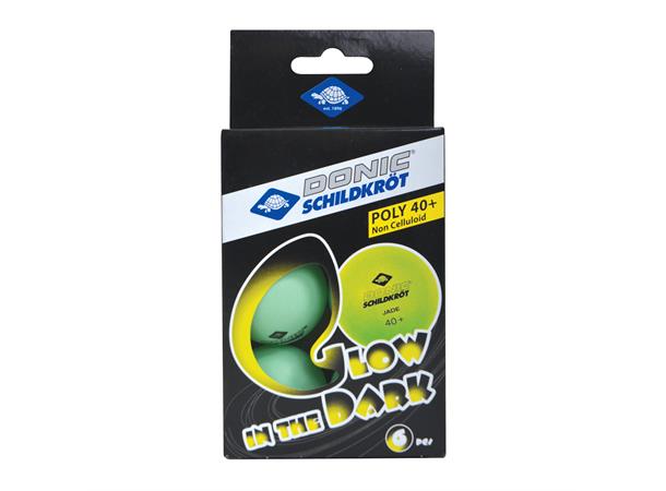 Bordtennisballer Schildkröt Glow 6-pakk | Selvlysende