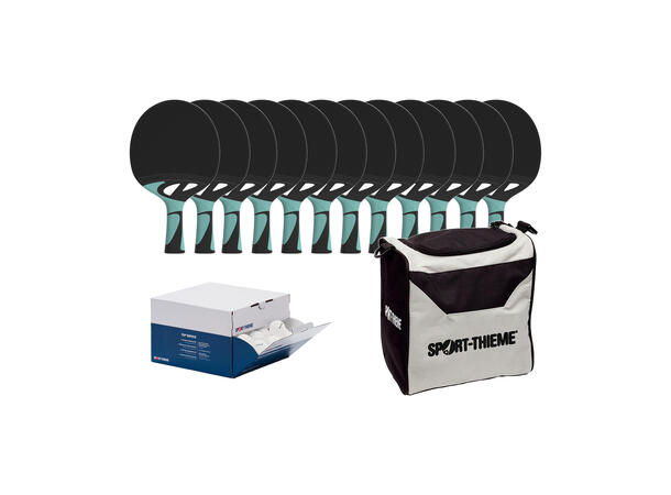 Bordtennissett Cornilleau Tacteo 30 12 uteracketer | 144 hvite baller | bag 