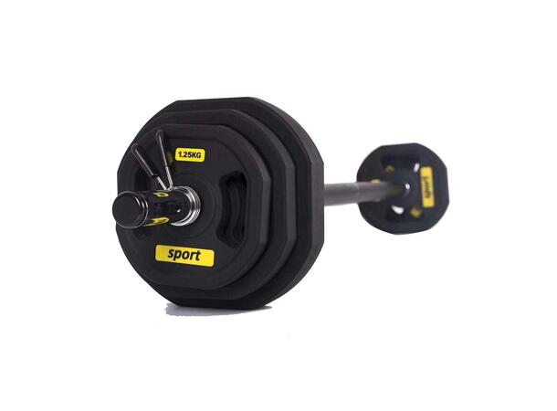 Gymleco Bodypumpsett Vektsett 20 kg Vektstang 140 cm | Vektskiver | Fjærlås 