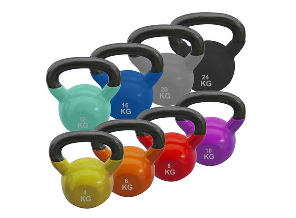 Kettlebells Vinyl 8 stk | 4 til 24 kg 