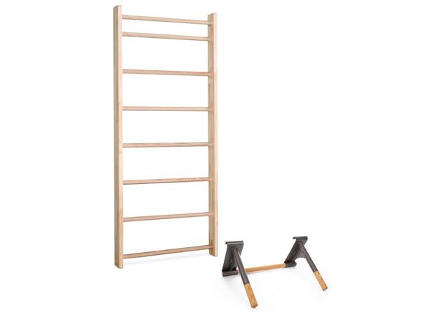 Ribbevegg med pull-up dip bar 1 seksjon | Avstand 25,2 cm | Ask 