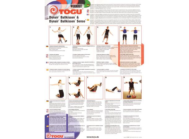 Balansepute Togu Dynair Senso 33 cm Blå | Balansepute med nupper 