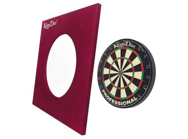 Dartsett Kings Dart Pro Profesjonell skive med fangfelt 