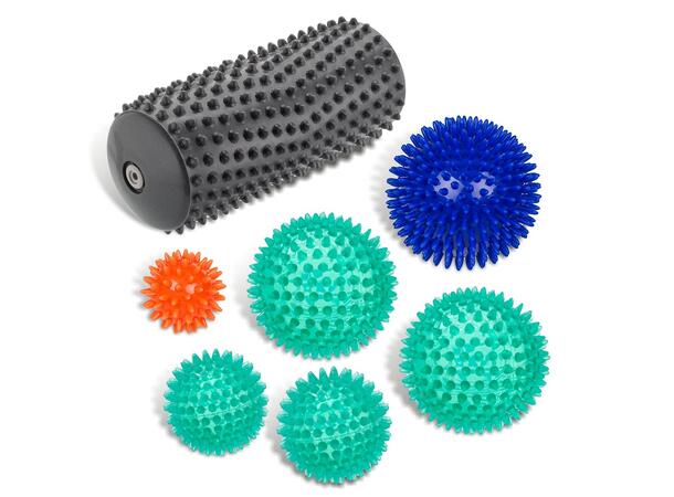 Piggeballsett | Piggeballer og rulle 7 stk. triggerpunktsballer og rulle 