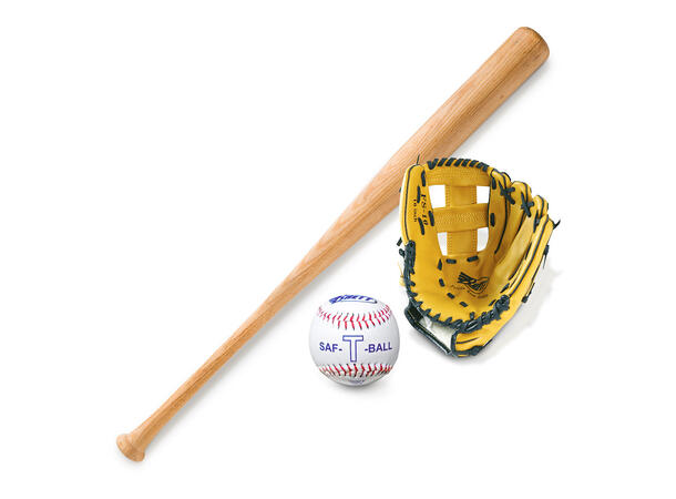 Baseball Kit Junior Balltre, ball og venstre fanghanske 