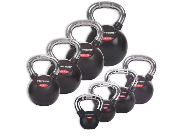 Kettlebells Gummiert Riflet Grep 8 stk | 4 til 32 kg 