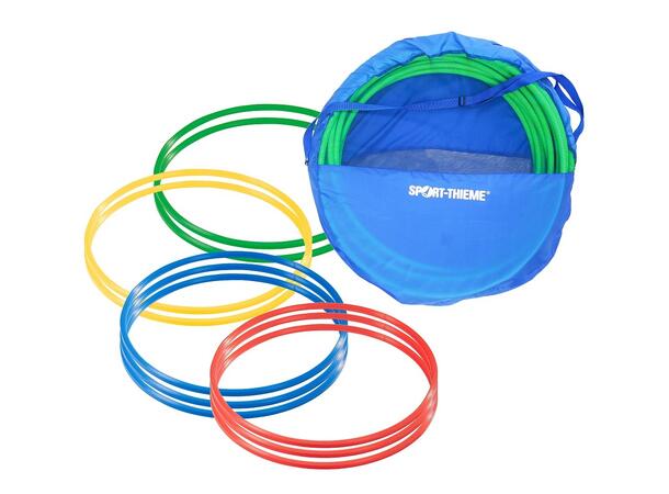 Gymnastikkringer Pvc 80 cm 80 cm | 10 stk med oppbevaringsbag 