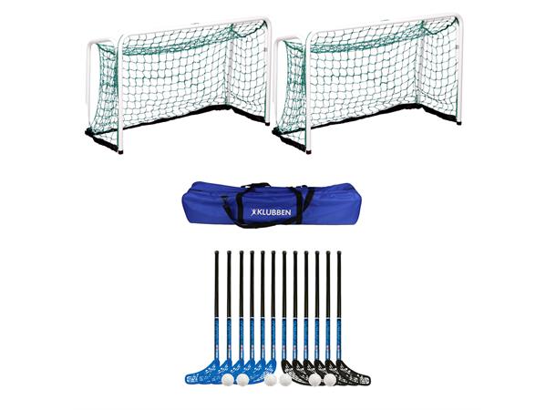 Innebandysett Champ 95cm med mål 12 køller | 6 balller | 2 mål | 1 bag