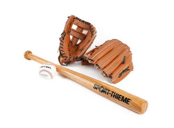 Baseball Kit Junior Balltre, ball og høyre fanghanske 
