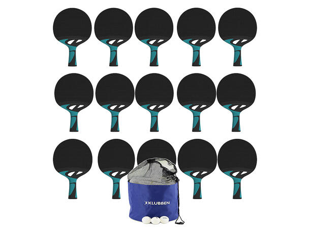 Bordtennissett Tacteo 30 15 uteracketer | 144 hvite baller