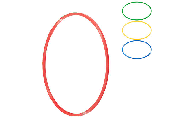Gymnastikkring Pvc 60 cm 60 cm solid ring med kant-profil