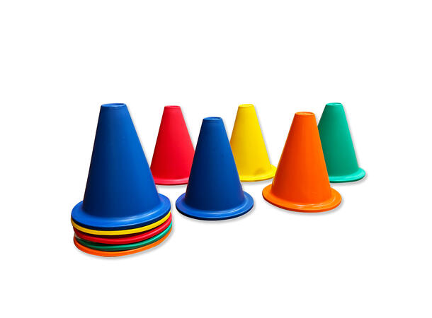 Markeringskjegler 10 stk. | 15 cm Myke kjegler | 2 av hver farge 