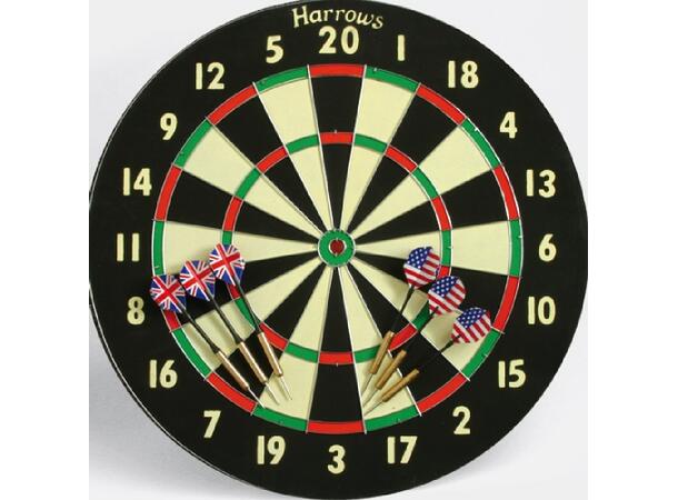 Dart Harrows World Champion Family Tradisjonell dartskive med 6 piler 