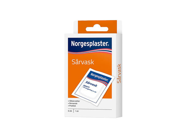 Våtservietter sterile ( 6 stk) Til sårvask