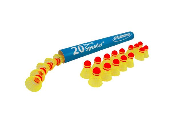 Speedminton Speeder Match Big Tube 20 matchballer til Crossminton 