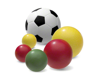 Softballer PU-skum ballpakke (6) 6 forskjellige baller