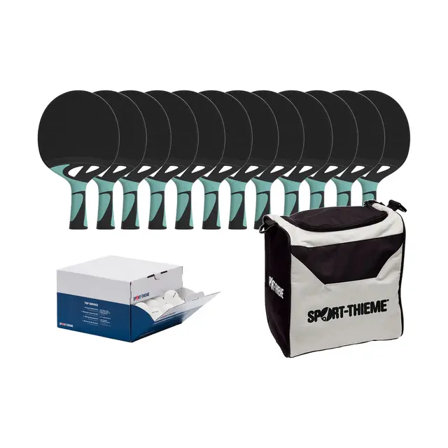 Bordtennissett Cornilleau Tacteo 30 12 uteracketer | 144 hvite baller | bag 