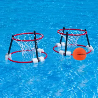 Vannbasketball sett 2 basketkurver og 1 ball til bruk i vann