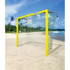 Mål Beachhåndball 3x2 m m/hylser (1 stk) Pulverlakkert gult