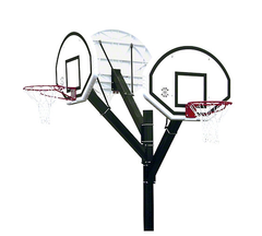 Basketballstativ Triple Court Fastmontert | H&#248;ydejustering