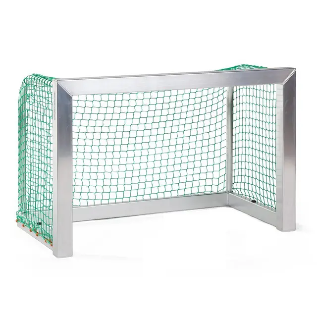 Minimål helsveiset firkantprofil Robust alu fotballmål | 10 cm masker 