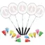 Badmintonsett School 10 racketer &amp; 5 pk baller med farge